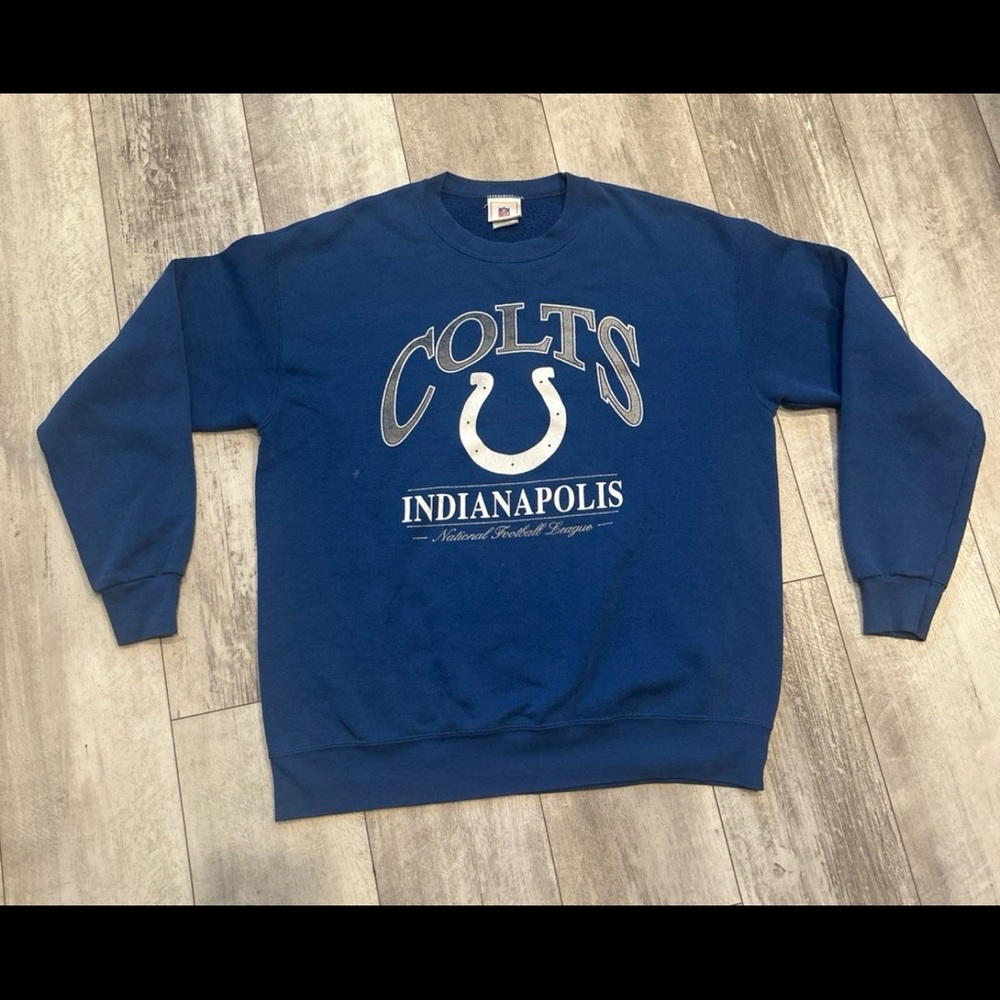 Vintage Indianapolis Colts NFL Royal Blue Crewneck Sweater XL